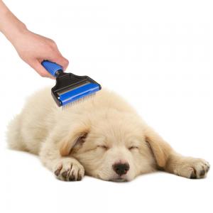 China Size 20 * 10.2cm Dog Hair Comb , Cat Fur Brush Professional Customized Logo on sale
