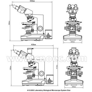 40X - 1000X Biological Microscope 12V / 50W Halogen Lamp With CE A12.0202