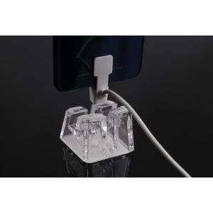 Quality COMER anti-lost security lock alarm display mobile phone charger acrylic mounting bracket for sale