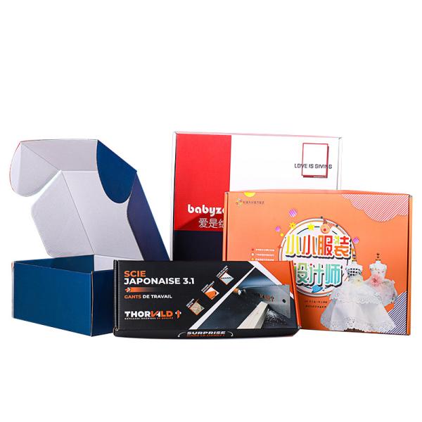 Custom Size Flat Packed Shipping Mailer Box Three Layer Corrugated Underwear Clothing