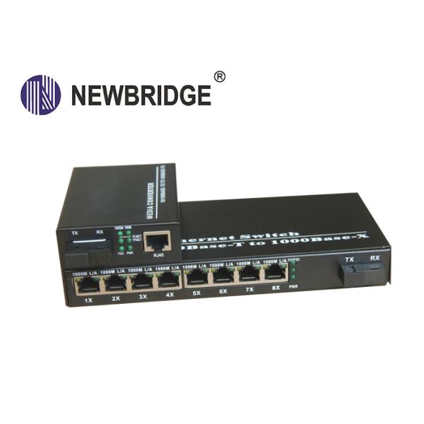 10 100 1000M Media Converter Single Mode Ethernet fiber converter