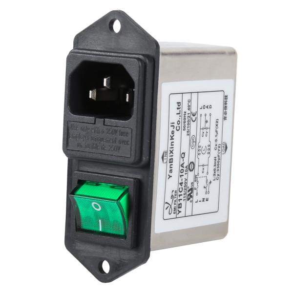 Buy Power Entry Module Filter Fast-on Terminal Plug-In EMI Filter 10A Power Line Filter at wholesale prices
