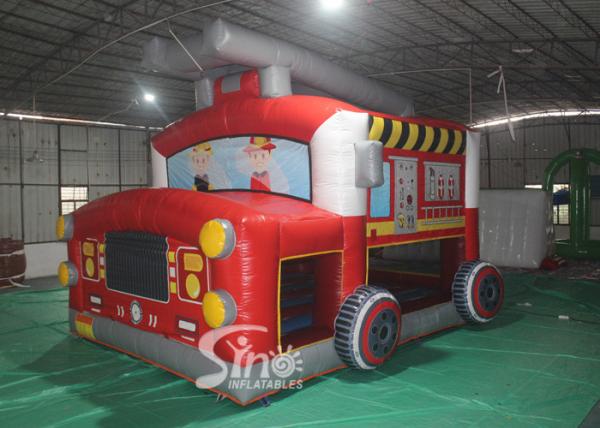 Buy The Blow Up Fire Truck Inflatable Bouncy Castle For Kids And Adults Party Time at wholesale prices