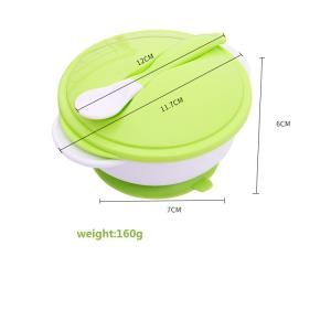 Quality non slip suction baby feeding bowl set with lid spoon  high quality pet dog baby silicone feeding bowl for sale