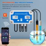 Tuya WiFi Temp ORP Ppm Digital PH Meter 19990ppm With Data Logger Controller