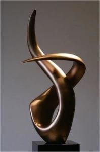 China Resin Outdoor Abstract Sculpture Wrought Copper Handmade Metal Sculpture on sale