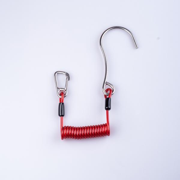 Colorful Scuba Diving Single Head Wire Core Lanyard Reef Hook