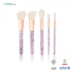 China 5PCs Professional Synthetic Hair Makeup Brush Crystal Handles Soft Silky Bristles on sale