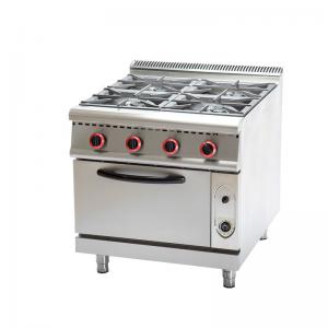 China Cooking equipment stainless steel 4 burners LPG natural gas stoves with gas oven 220V on sale