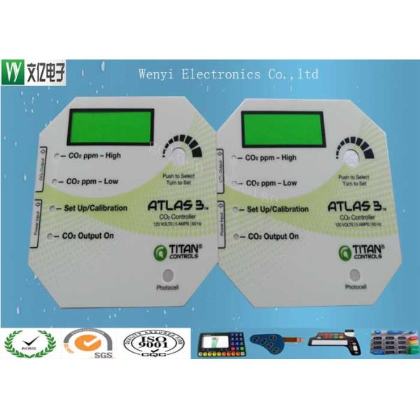 Embossed 0.125mm Glossy Polyester Membrane Switch Overlay With Serial Number And Date
