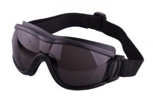 Black Color PPE Safety Goggles High Protection Level With Adjustable Elastic Band