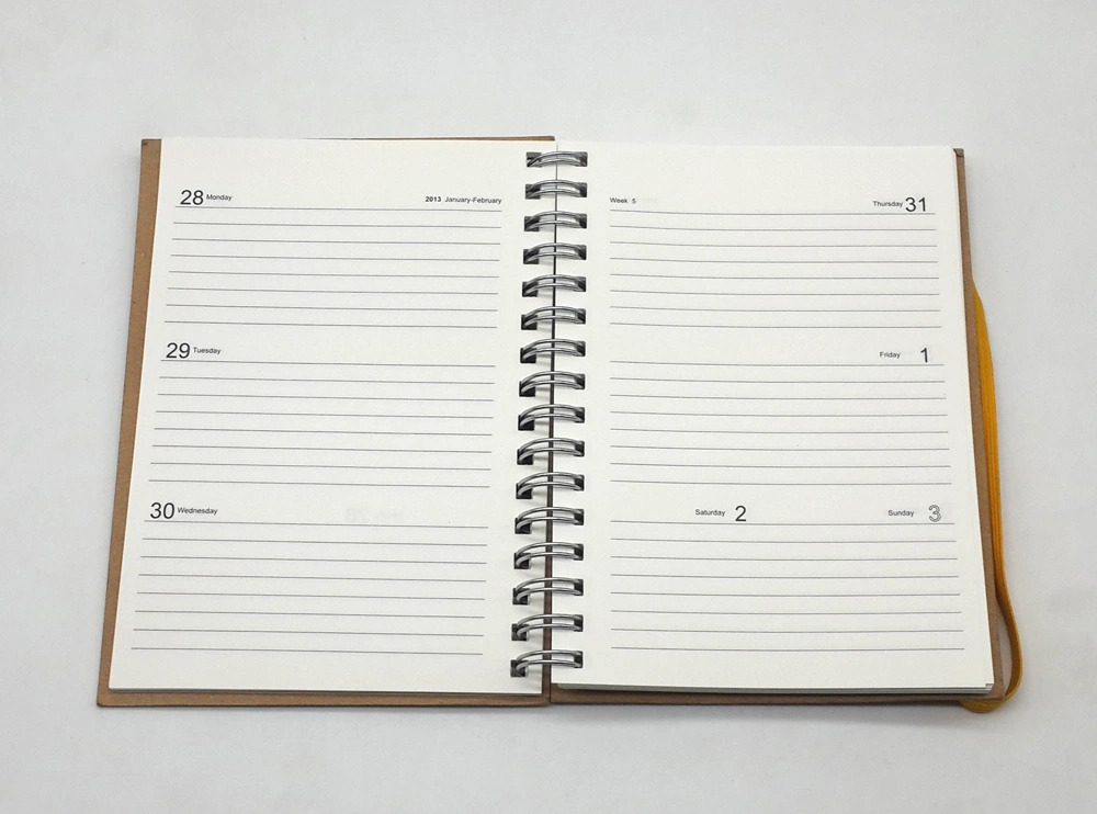 Hardcover School A5 Planner Agenda Diary Exercise Spiral Bound Notebook
