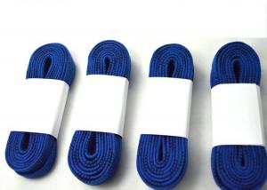 Quality Fashionable Blue Hockey Skate Laces With Tight Moulded Tips Waxed Material for sale