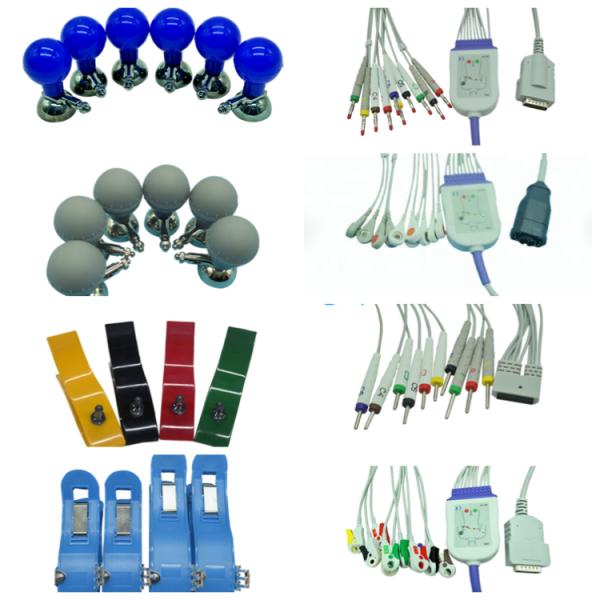 Schiller 10 Lead Banana EKG Cables 3.6M Length 10 Resistor AHA Standard