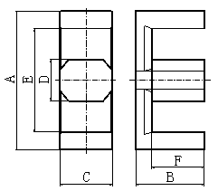 ED26/30 Type Soft Magnetic Mn-Zn Power Transformer Ferrite Core