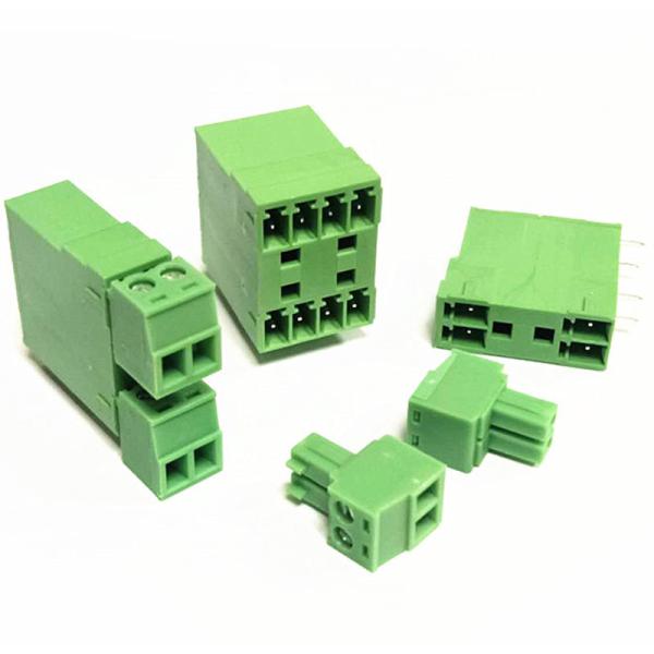 Buy 3.81mm Pitch Dual Row PCB Pluggable Screw Terminal Blocks Plug + Angle Pin Header at wholesale prices