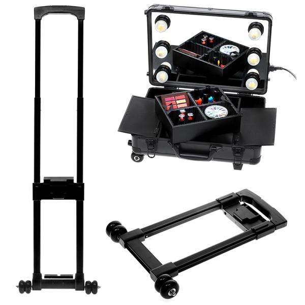 Customized Small Makeup Case With Mirror And Lights , Mini Studio Makeup Case