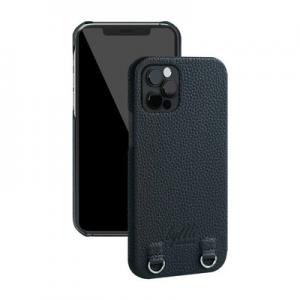 Quality OEM Protective Iphone Case , Real Leather Mobile Phone Case With Detachable Strap for sale