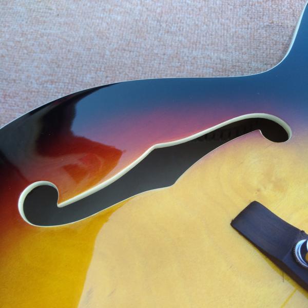 New style high quality custom L-5 Jazz electric guitar, one piece of P90 pickup hollow body jazz electric guitar, free s