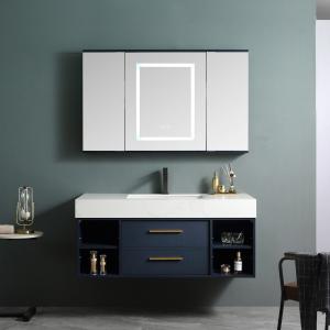 Quality Modern Wall Mounted Bathroom Cabinet Group Sink Hotel Bathroom Furniture Custom for sale
