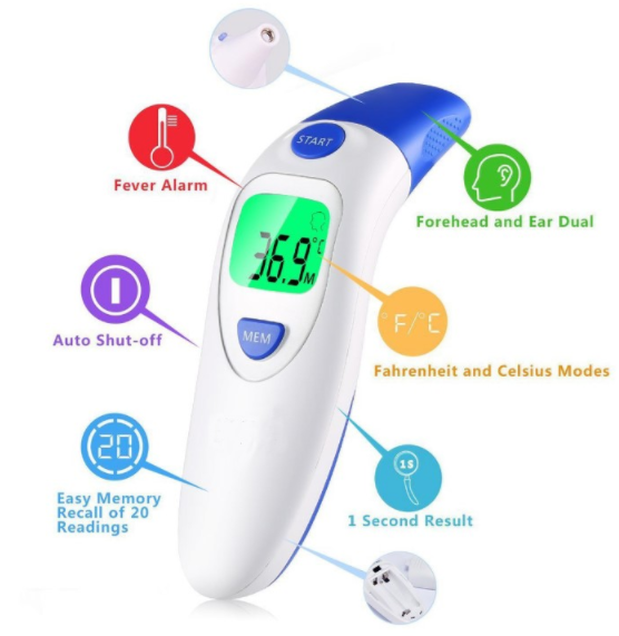 Non Contact Digital Thermometer Medical Disposable Products Human Body Temp Test