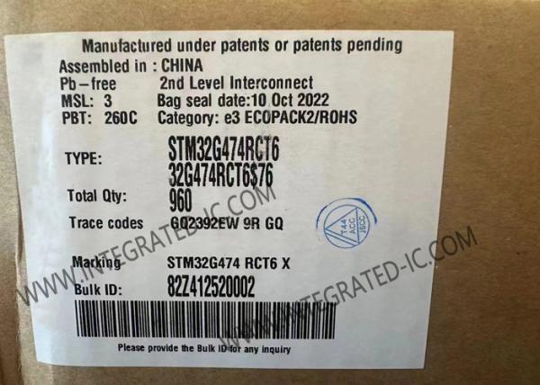 170MHz Microcontroller MCU STM32G474RCT6 ARM Cortex-M4F LQFP64 Microcontroller