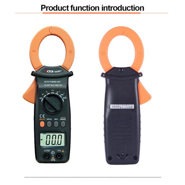 600A Pinza Digital Clamp Multimeter True Rms Auto Polar Display