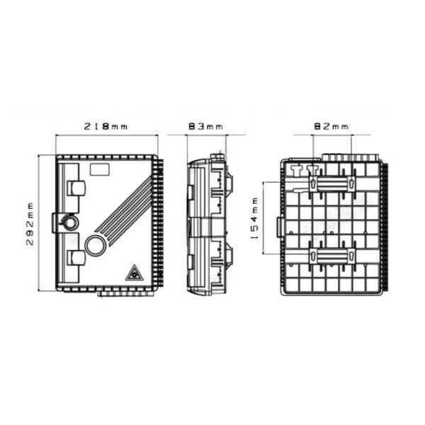 KCO-ODP-16B Fiber Optic Terminal Box Distribution Junction Box Drop Resistance