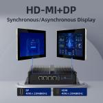 DDR4 16G RAM Intel N100 Fanless Industrial Mini PC 4 LAN Dual COM Linux With