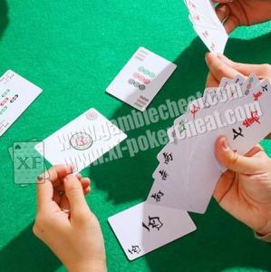 Quality Black And White PVC Paper Mahjong Invisible Playing Cards For Poker Analyzer for sale