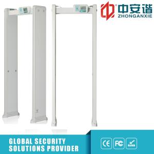 China Multi Zone metal detector 33 Detect 400 Sensitivity Zones Door Frame Metal Detector With Led Side Light Alarm on sale