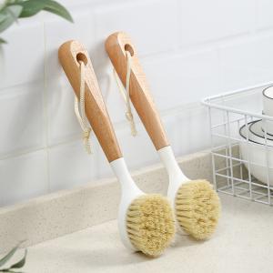 Quality Kitchen Sink Household Cleaning Bamboo Dish Brush Natural Scrub Cleaning for sale