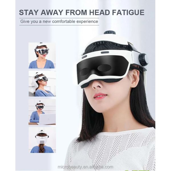 Home Use APP Control Intelligent Head Massager Head Eye Relax Built In Music Bluetooth