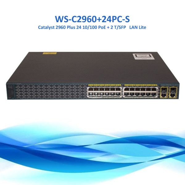 Durable Cisco 2960 Plus 24 Port Ethernet Switch WS-C2960+24PC-S One Year Warranty