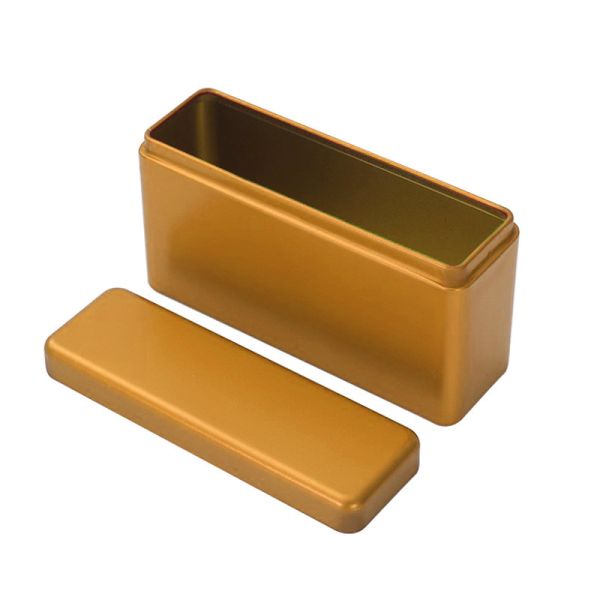 Custom Rectangular Tin Can Containers Electroplate Gift Tin Plate Box