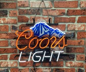 China Handmade  Coors Light Mountain  Real Glass Neon Sign Beer Bar Light for Gift Bedroom Home Wall Decor on sale