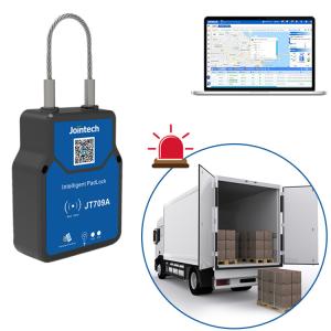 Quality Jointech JT709A Smart GPS GSM Lock With Remote Control APP GPS Lock Tracker With Tamper Alarm for sale