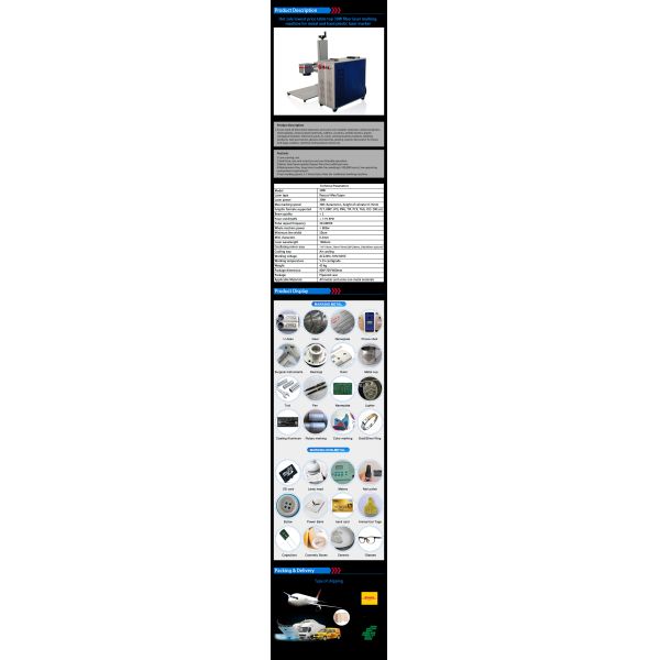 45 KG Pulsed Mode Fiber Laser Engraver for White/Black/Color Marking on Stainless Steel and Aluminum