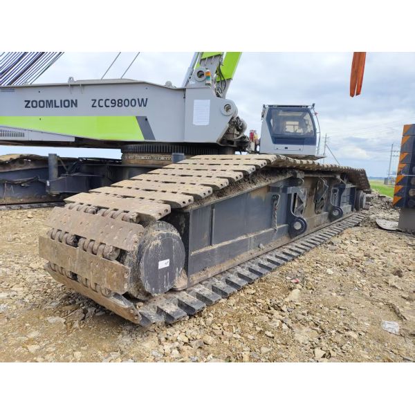 2020 Sany Used Crawler Crane, The ZCC9800W, Has A Main Boom Of 159 Meters And A 7meter Boom, A 270-Ton Mainframe Counterweight, And A 300-Ton