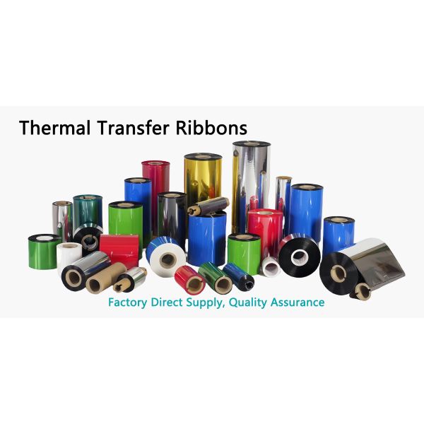 Wax Resin Black Thermal Transfer Ribbon 600 Meters For Label Printing