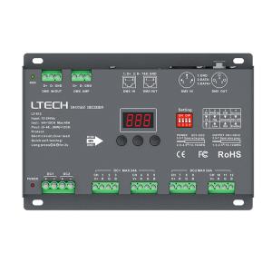 Quality ROHS Dmx512 Decoder , 12 Channel Rgb Led Dmx Decoder With Shortcut Protection for sale