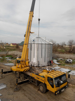468CBM Grain Storage Silo , Insulated Sealed Paddy Rice Storage Silos