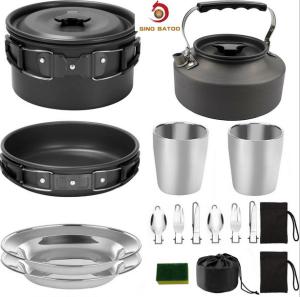 Quality Portable Outdoor Cookware Set For 2-3 People Camping for sale