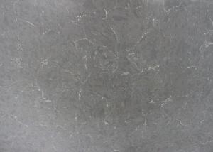 Quality Polished Dark Grey Quartz Tile Countertop Big Slab NSF CE Approved for sale