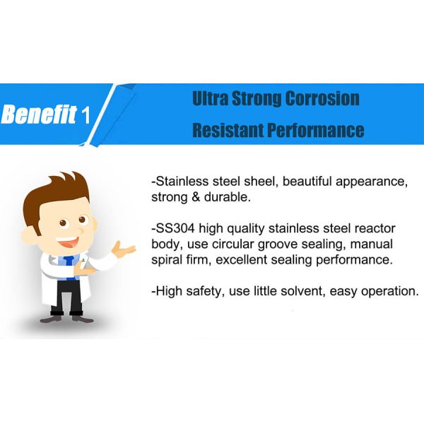 100ml Hydrothermal Autoclave Reactor Toption Stainless Steel Autoclave Reactor