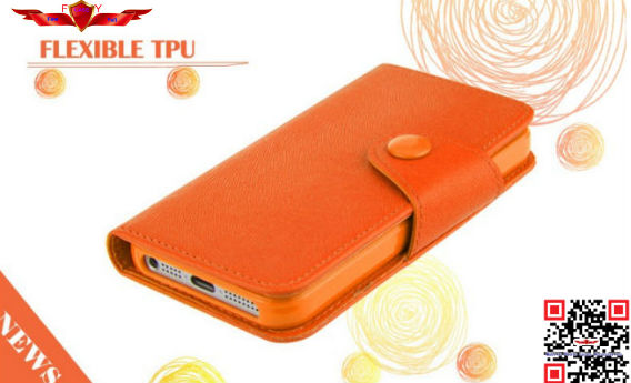 Wholesale High Quality Multi Color PU Wallet Case For Iphone 5 5S Fashion Design Durable