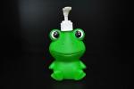 Green Frog Character Customized Cartoon Shampoo Bottle 6 Inch For Home