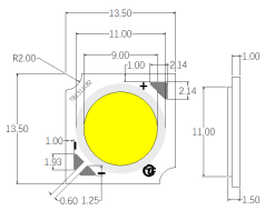 18.6V High Efficient White Cob Led 6W Smart Appearance No Light Harmful For Plant