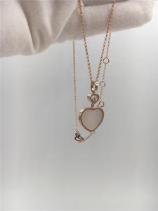China Women'S Natural Diamond Heart Pendant 18K Gold 45cm Length With Handmade on sale