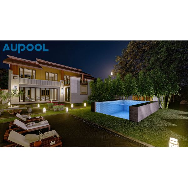 Infinity Pool Glass Fibreglass Lap Pool Intex Crystal Blue Polyester Swimming Pool